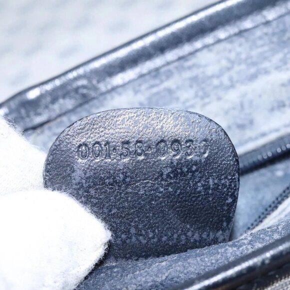 GUCCI Micro GG Supreme Shoulder Bag PVC Navy Gold - Picture 14 of 16